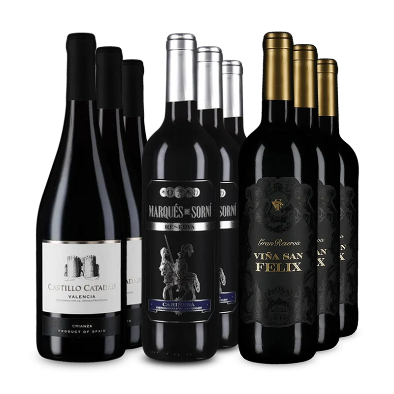 Vins espagnols matures en assortiment 3x3 – Gold