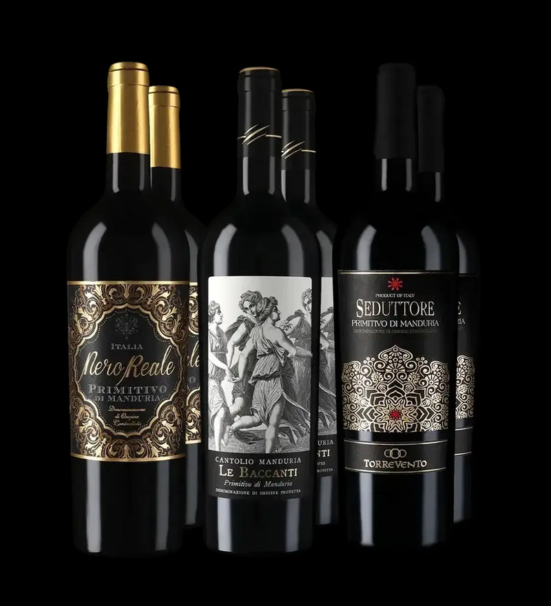 Primitivo di Manduria : nos stars en assortiment 3x2 – Gold