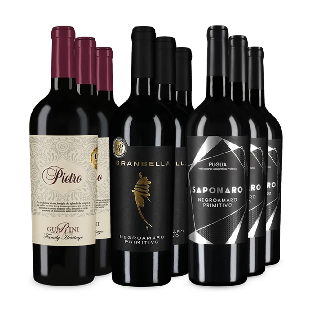 Assortiment de 3x3 vins rouges stars de Luca Maroni – Gold
