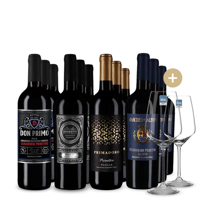 Primitivos stars en assortiment 4x3+ 2 verres à vin