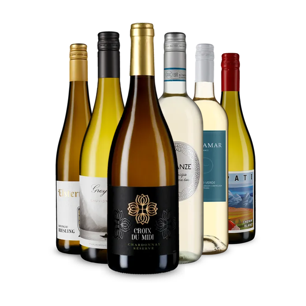 Vins blancs internationaux stars en coffret 6er – Gold