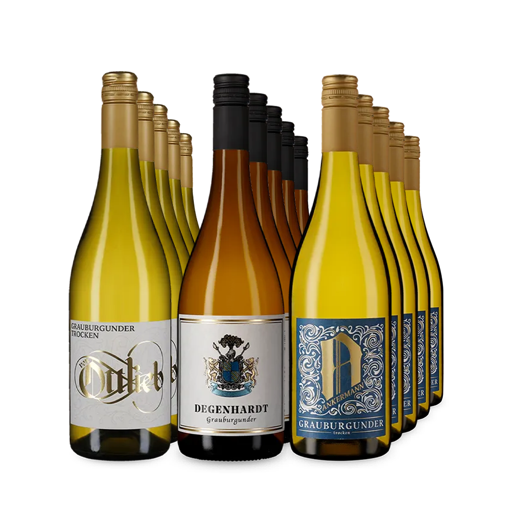 Pinots gris phares du Palatinat dans un assortiment 3x5 – Gold