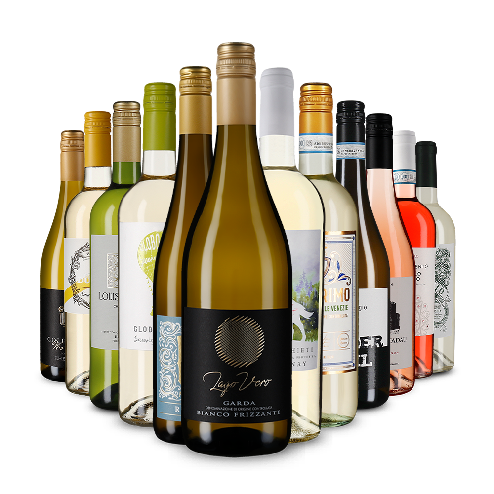 De la fraîcheur pour janvier : vins blancs et rosés en assortiment avantages de 12