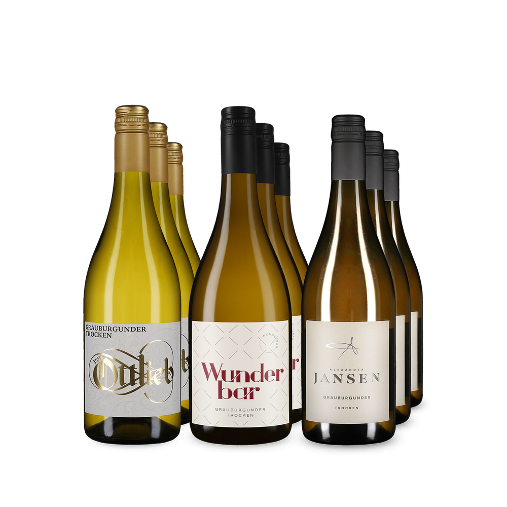 Pinots gris phares du Palatinat dans un assortiment 3x3