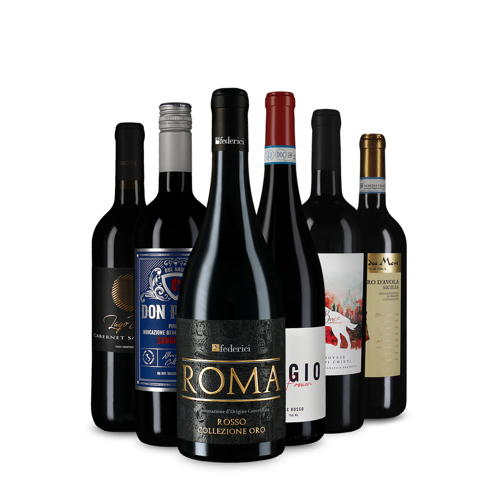 Tour d’Italie : assortiment de 6 vins rouges – Gold