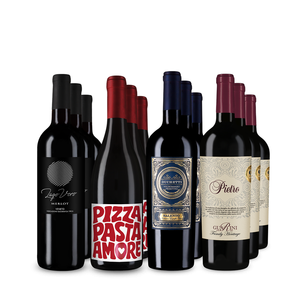 Italie : les vins phares au meilleur prix dans un assortiment 4x3 – Gold