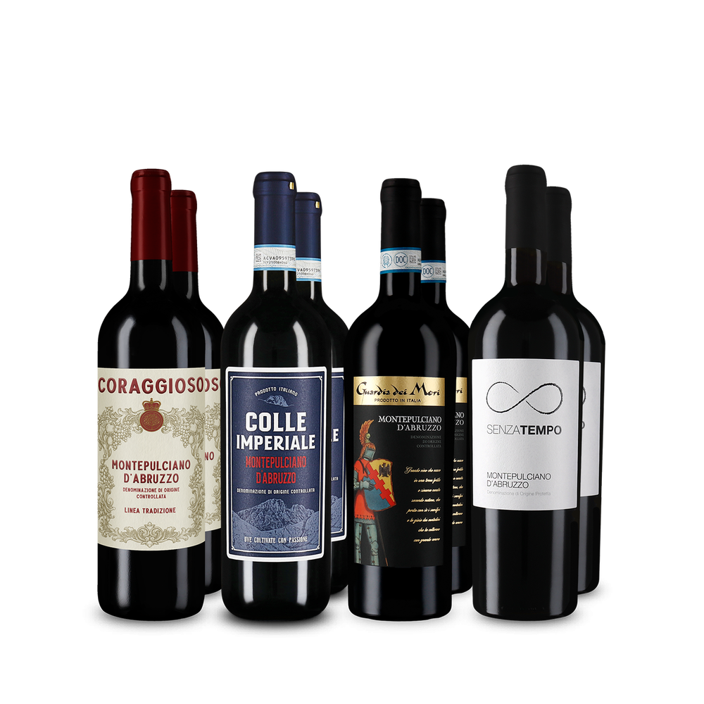 Montepulciano d’Abruzzo : les vins italiens phares dans un assortiment 4x2 – Gold