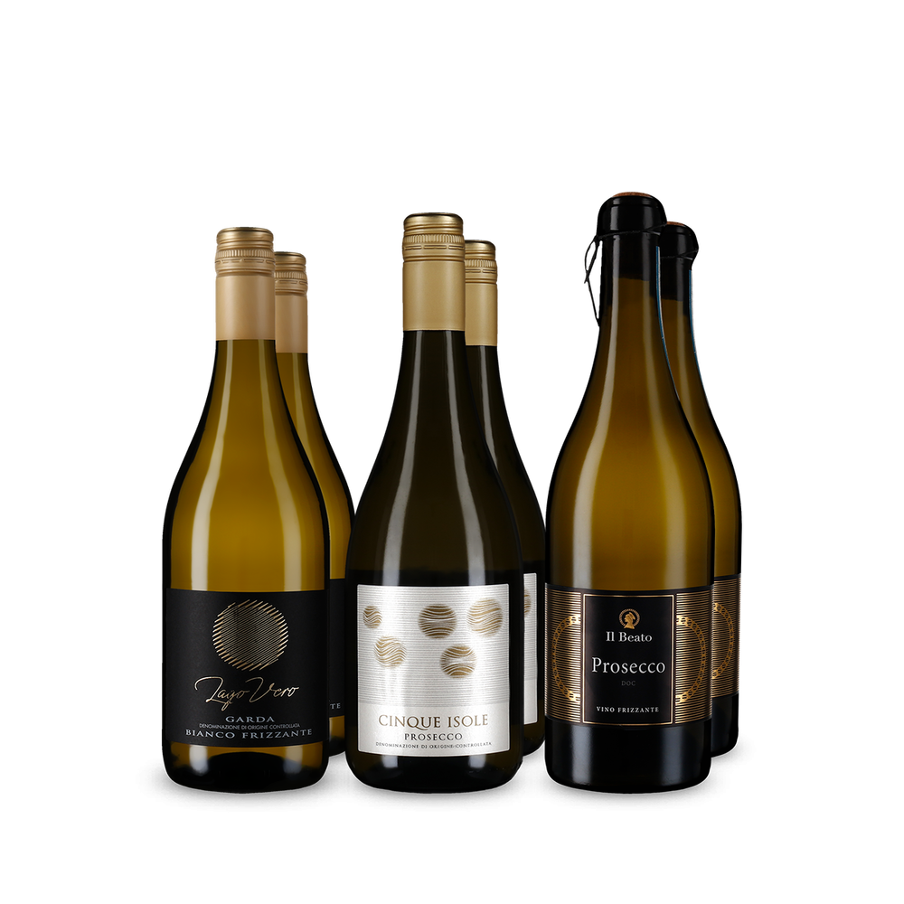 Vins effervescents emblématiques dans un assortiment 3x2 – Gold