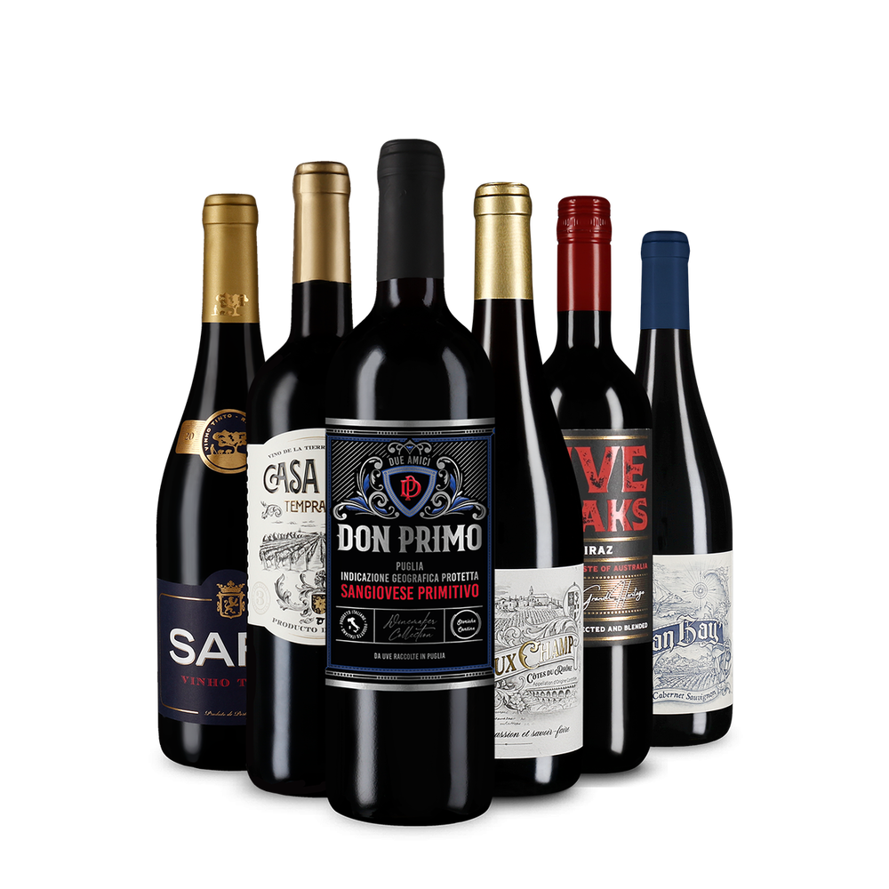 Nos vins rouges de l’année en assortiment découverte de 6 bouteilles