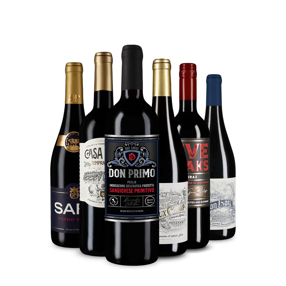 Nos vins rouges de l’année en assortiment découverte de 6 bouteilles
