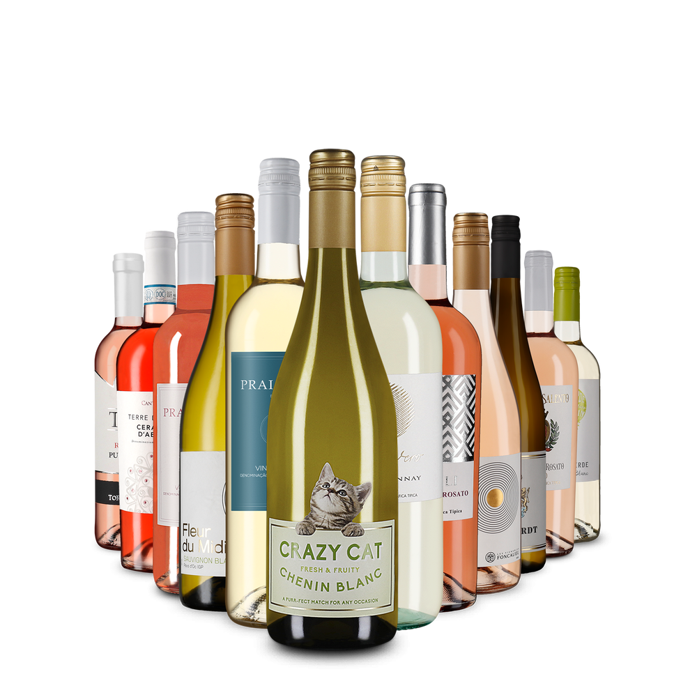 Diversité de Pâques : vins blancs et rosés stars en assortiment de 12 – Gold