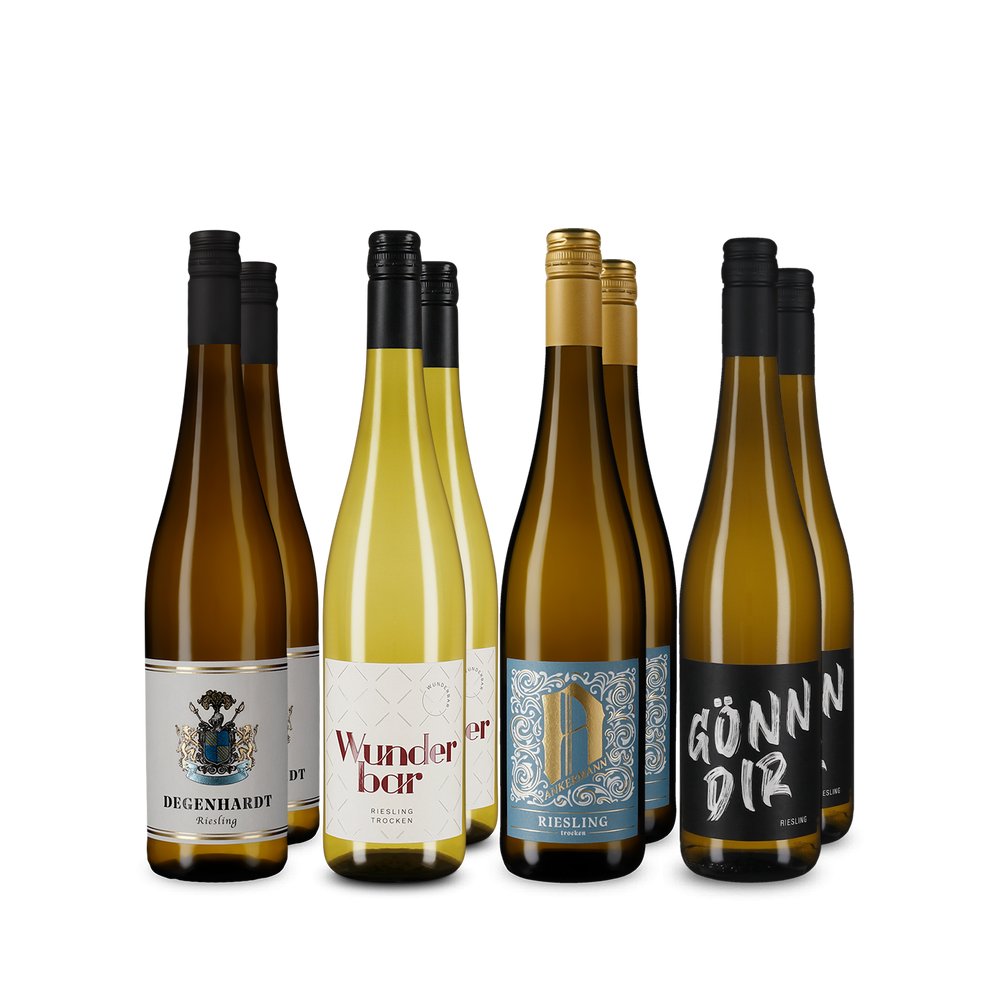 Rieslings phares du Palatinat dans un assortiment 4x2 – Gold