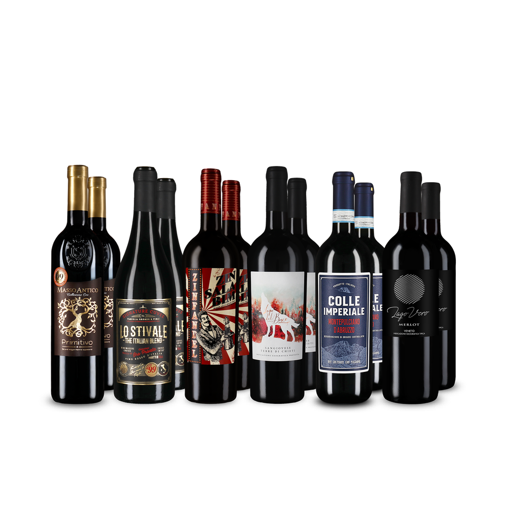 6x2 Sélection de vins rouges primés d'Italie