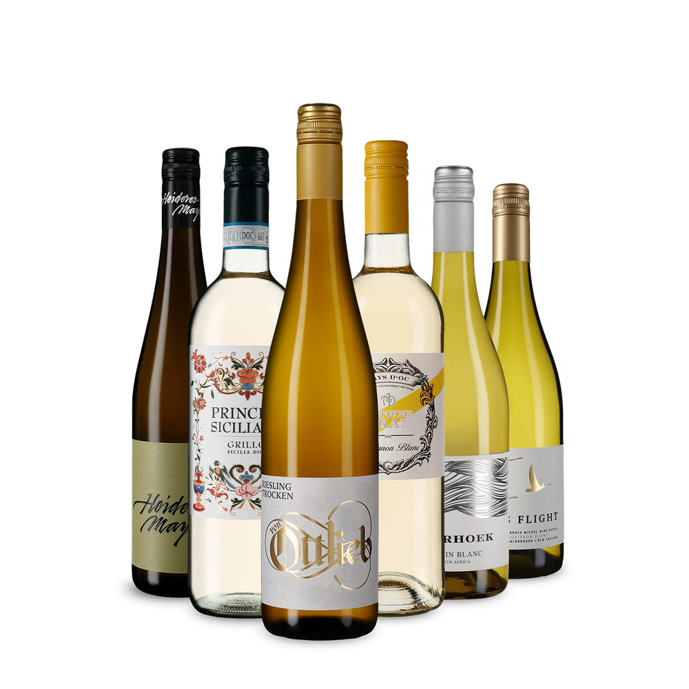 6x1 Sélection de vins blancs médaillés d'or du monde entier