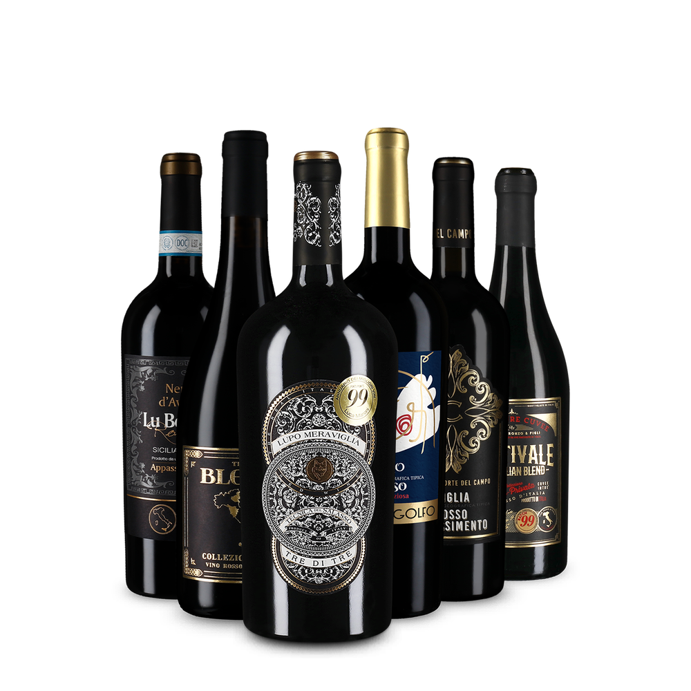 6x1 grands vins rouges notés 99 points Maroni