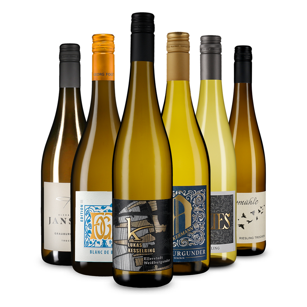 6x1 La diversité des vins blancs allemands à prix avantageux