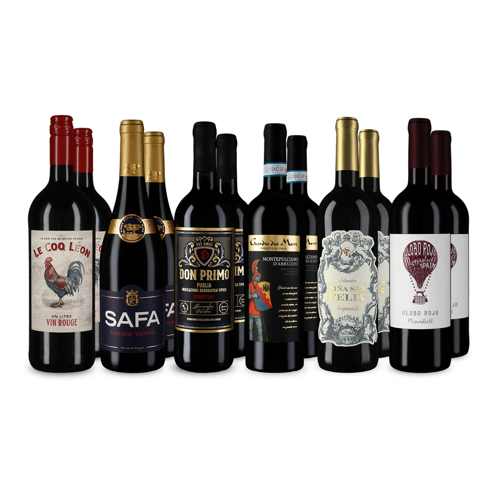 6x2 Vins rouges d'Europe