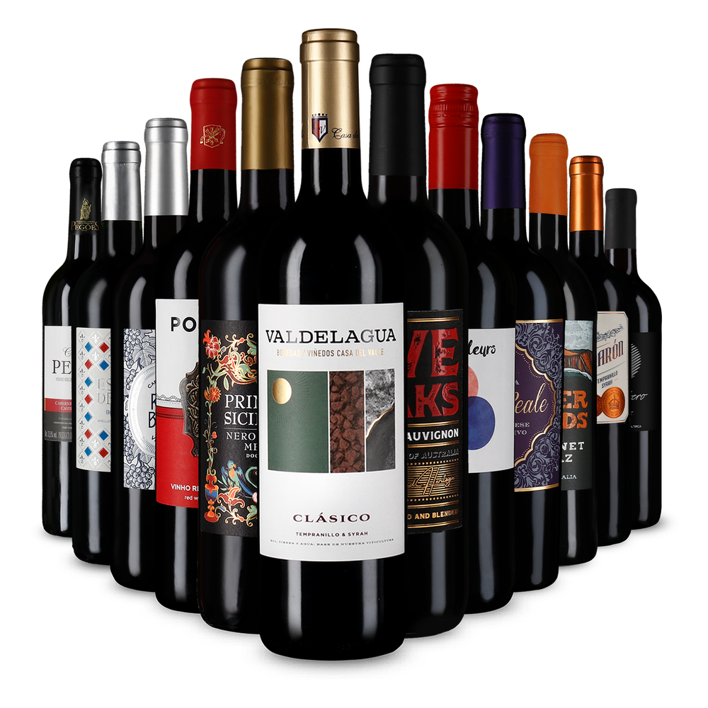 12x1 sélection de vins rouges de l'été à prix avantageux