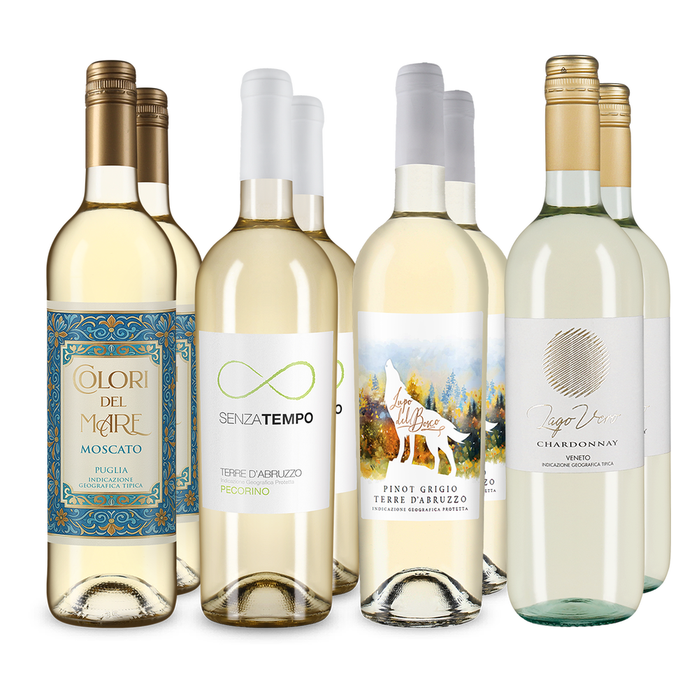 4x2 Pack avantageux de vins blancs italiens
