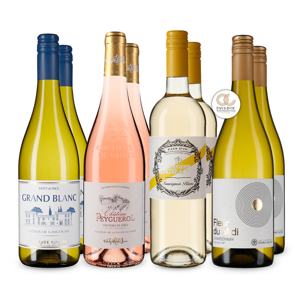 4x2 Vins rosés et blancs français