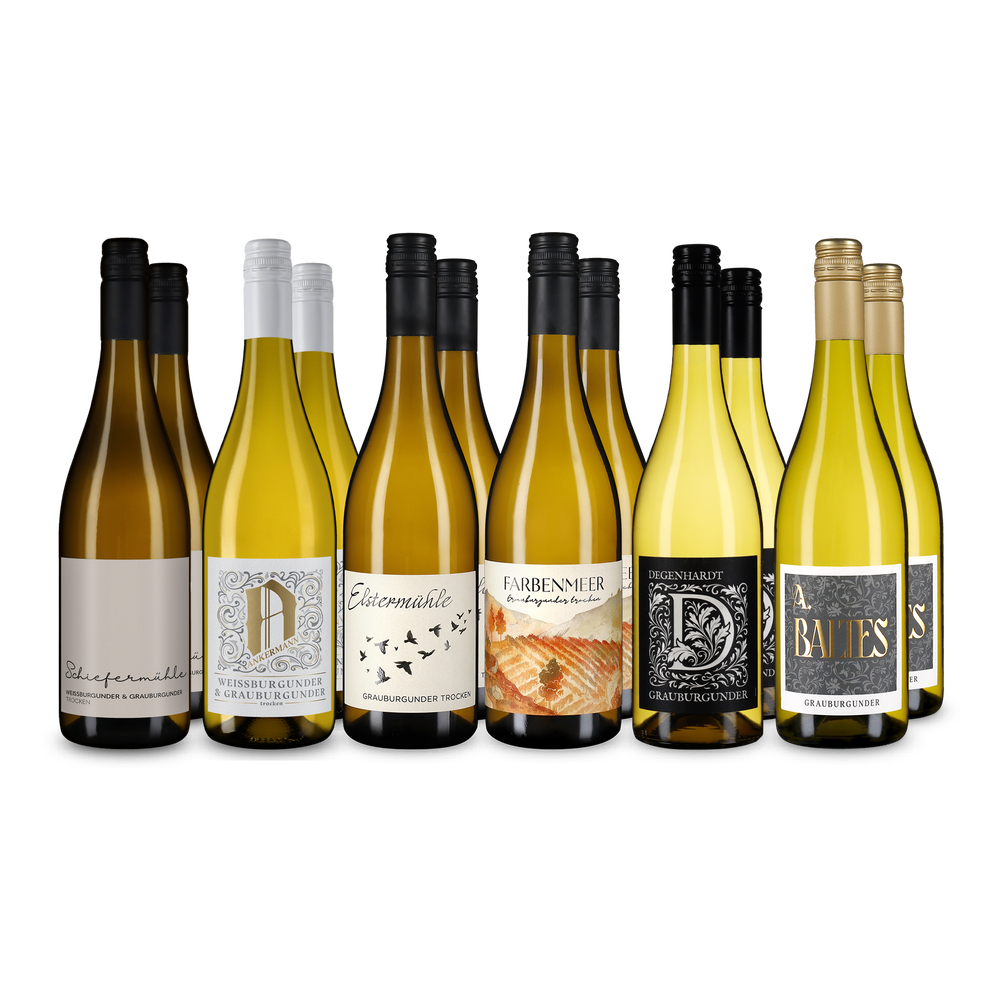 6x2 Assortiment avantage Pinot Gris et cépages bourguignons d'Allemagne