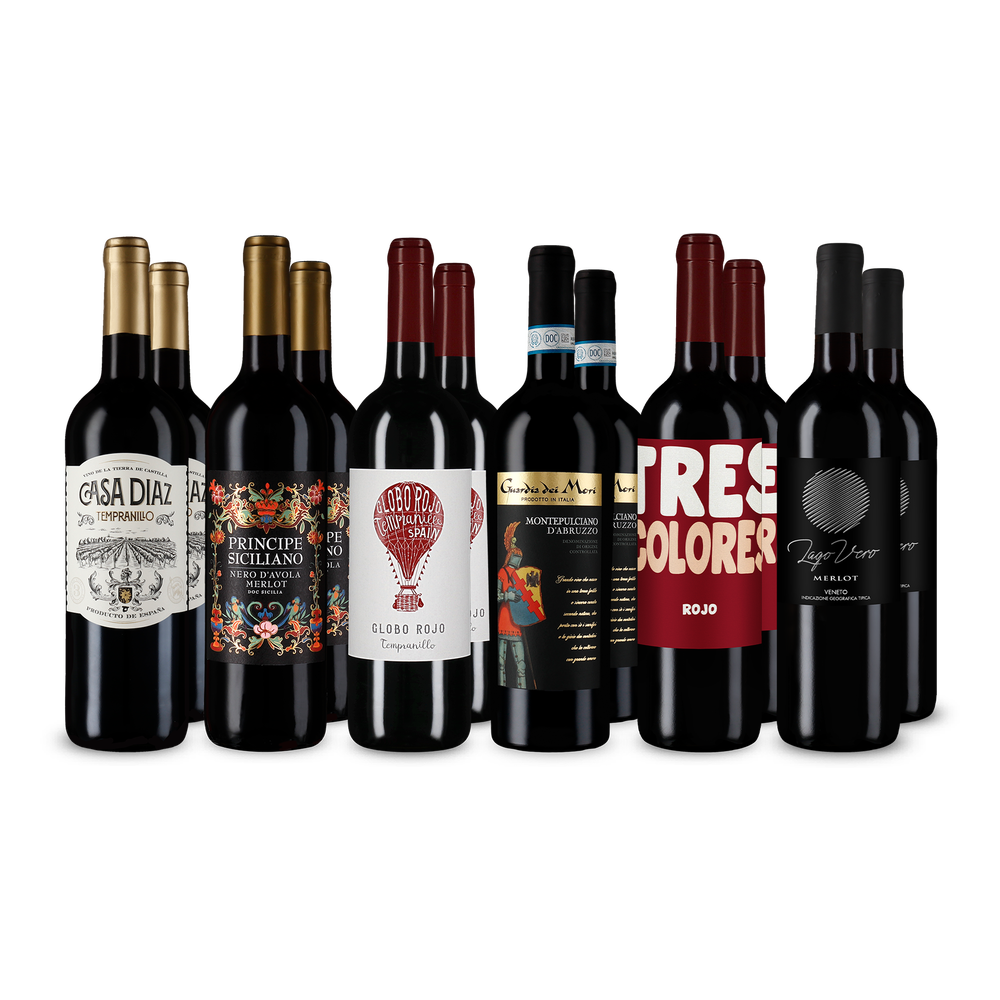 6x2 L'Espagne rencontre l'Italie : vins rouges du sud de l'Europe