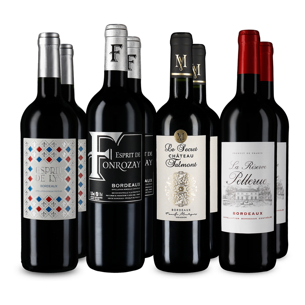4x2 Assortiment mixte de classiques de Bordeaux